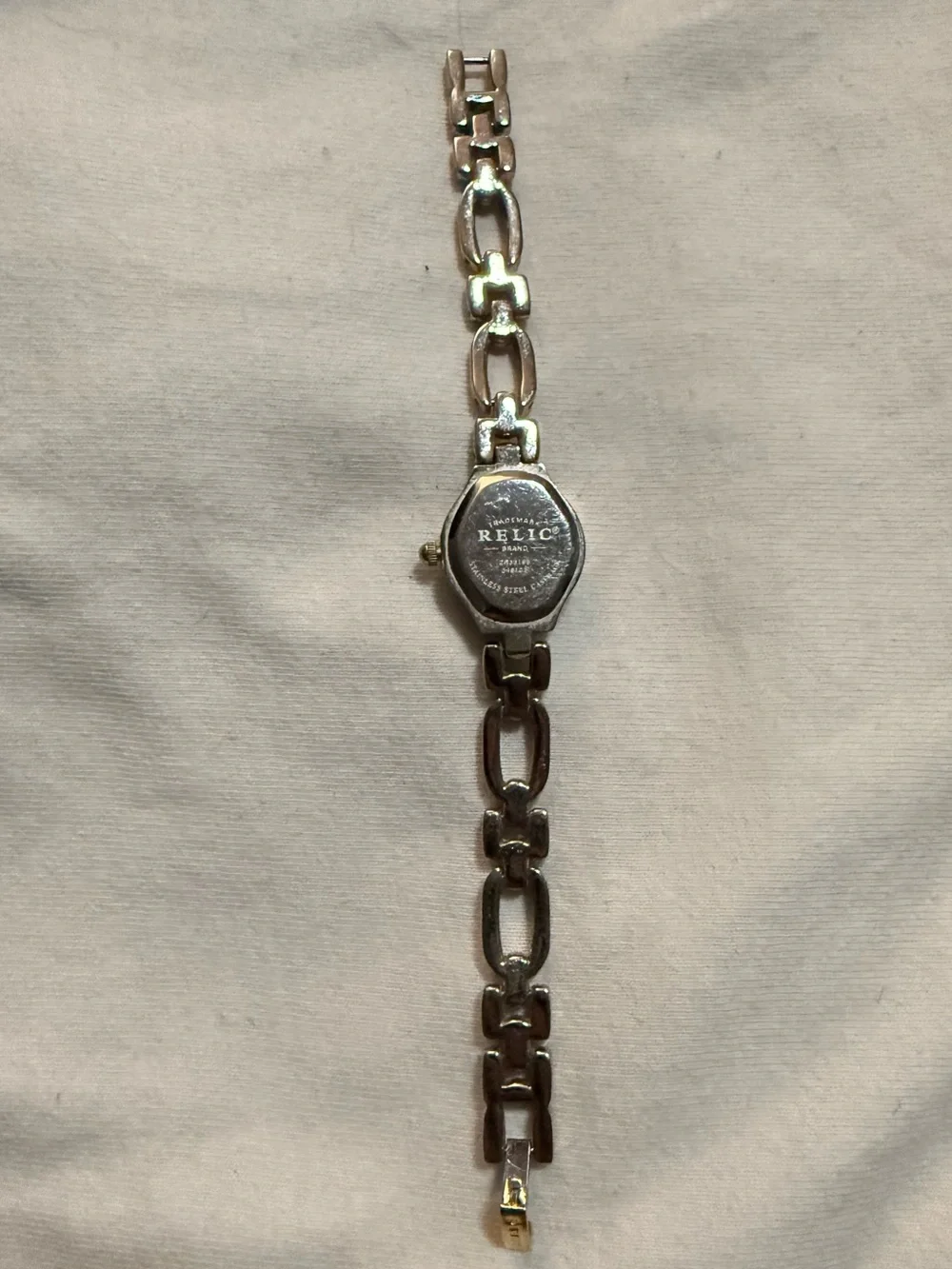 Vintage Relic by Fossil Folio Women's Two-Tone Chain Link Watch ZR33198 — As Is